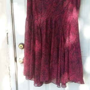 Susan Graver Chiffon Paisley Skirt